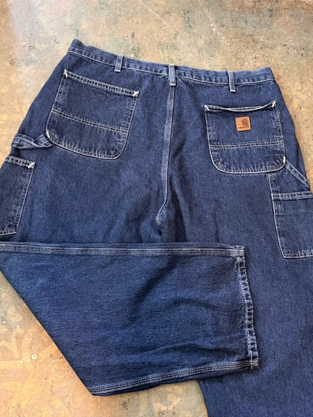 Carhartt Carpenter Jeans Mens Heavy Duty Work Blue Denim Pants Dungaree 40x30